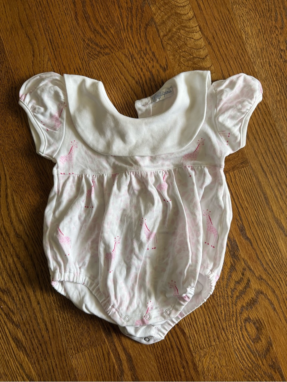 Nellapima Baby girl One-Piece Bodysuit with Peter Pan Collar